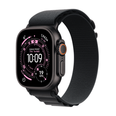 Apple Watch Ultra 3 GPS+Cellular with Black Alpine Loop - L (49mm Retina LTPO3 OLED Display, Black Titanium Case)