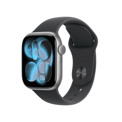 Apple Watch Series 11 GPS with Black Sport Band - S/M (42mm Retina LTPO3 OLED Display, Space Grey Aluminium Case)