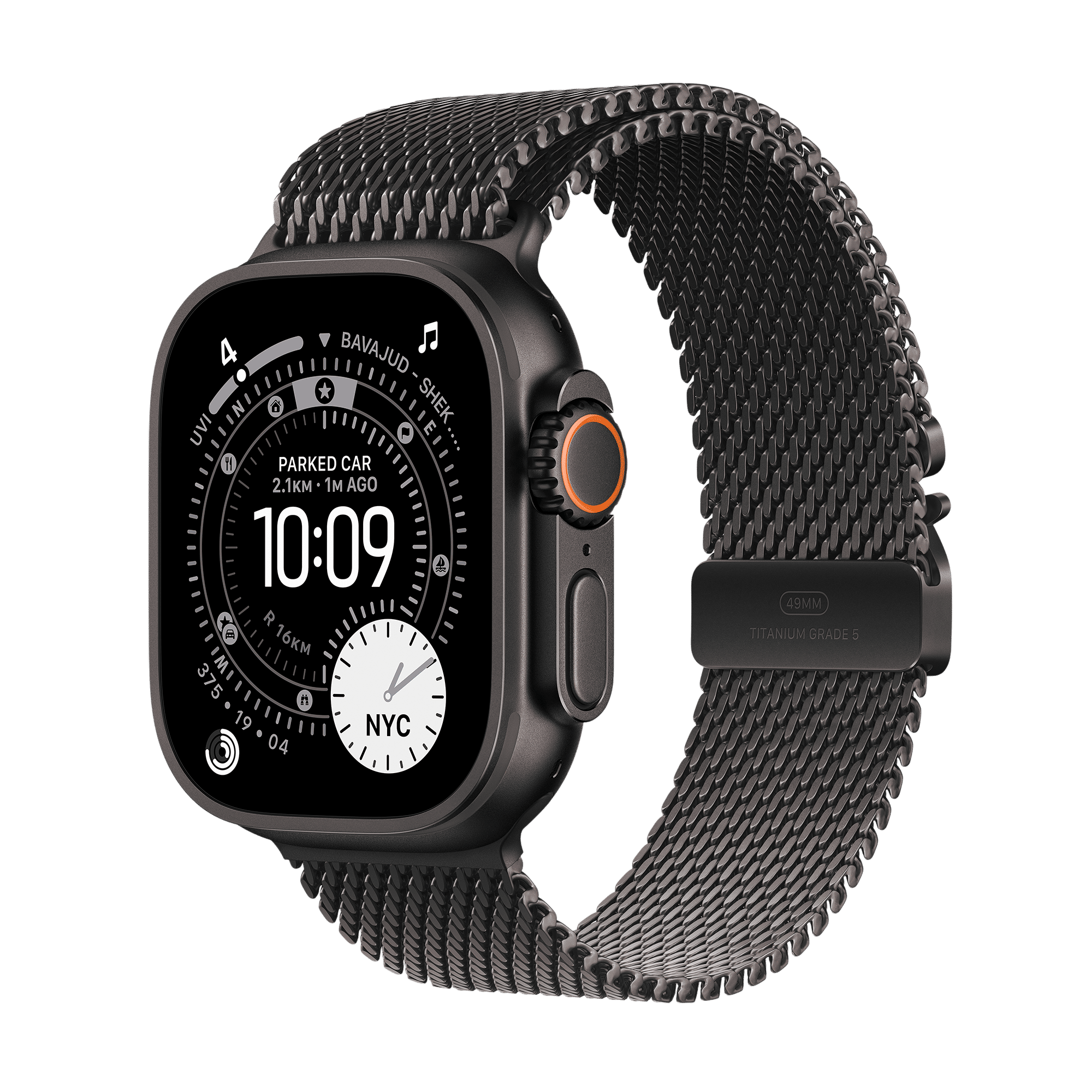 Apple Watch Ultra 3 GPS+Cellular with Black Titanium Milanese Loop - M (49mm Retina LTPO3 OLED Display, Black Titanium Case) _1