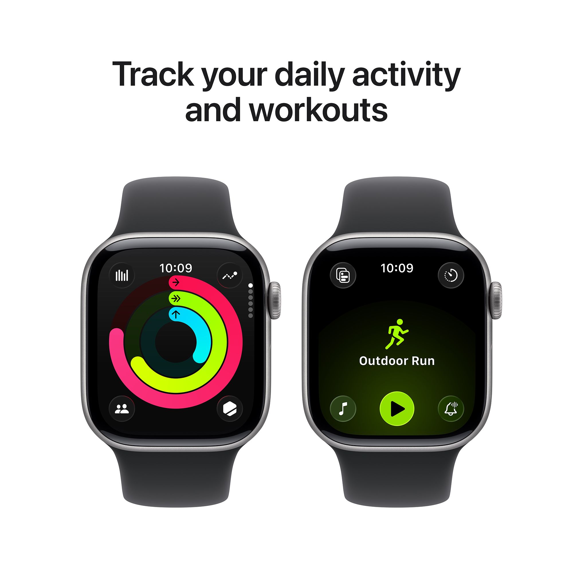 Apple Watch Series 11 GPS with Black Sport Band - M/L (46mm Retina LTPO3 OLED Display, Space Grey Aluminium Case) Apple Watch Series 11 GPS with Black Sport Band - M/L (46mm Retina LTPO3 OLED Display, Space Grey Aluminium Case)_4