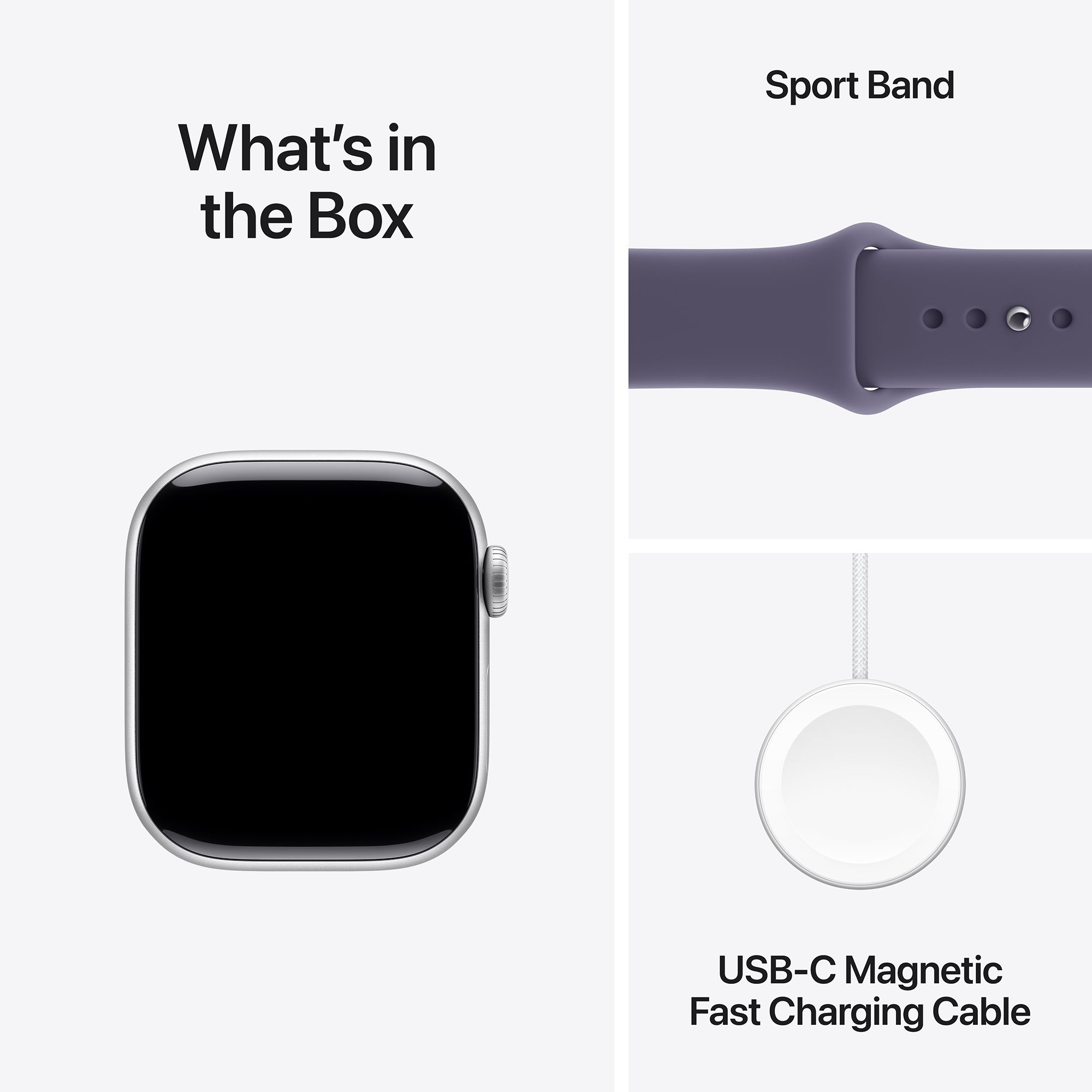 Apple Watch Series 11 GPS with Purple Fog Sport Band - S/M (46mm Retina LTPO3 OLED Display, Silver Aluminium Case) Apple Watch Series 11 GPS with Purple Fog Sport Band - S/M (46mm Retina LTPO3 OLED Display, Silver Aluminium Case)_9