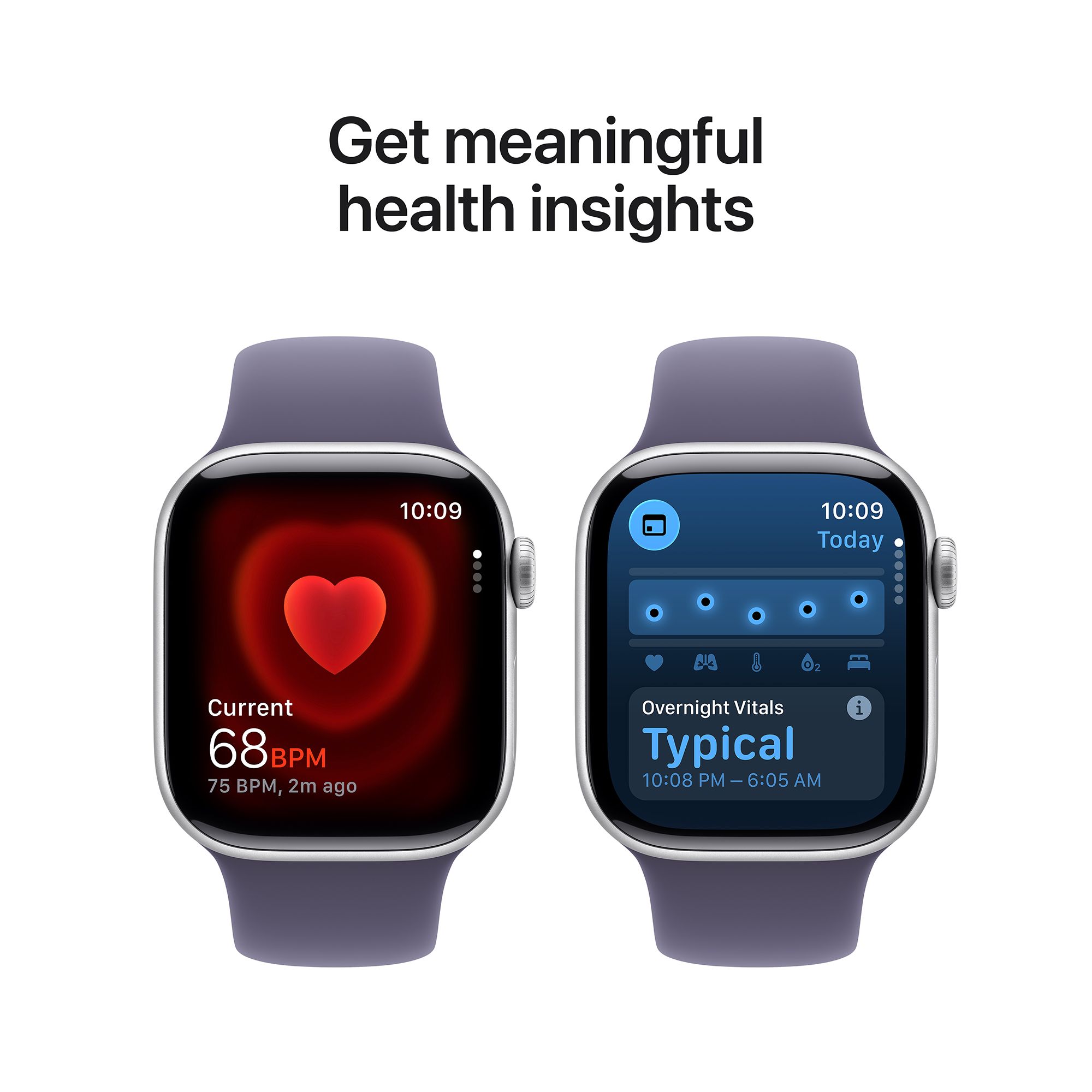 Apple Watch Series 11 GPS with Purple Fog Sport Band - M/L (46mm Retina LTPO3 OLED Display, Silver Aluminium Case) Apple Watch Series 11 GPS with Purple Fog Sport Band - M/L (46mm Retina LTPO3 OLED Display, Silver Aluminium Case)_5