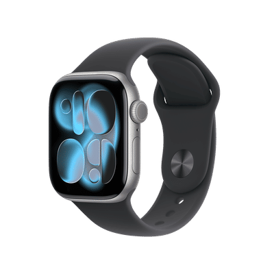 Apple Watch Series 11 GPS+Cellular with Black Sport Band - S/M (42mm Retina LTPO3 OLED Display, Space Grey Aluminium Case)