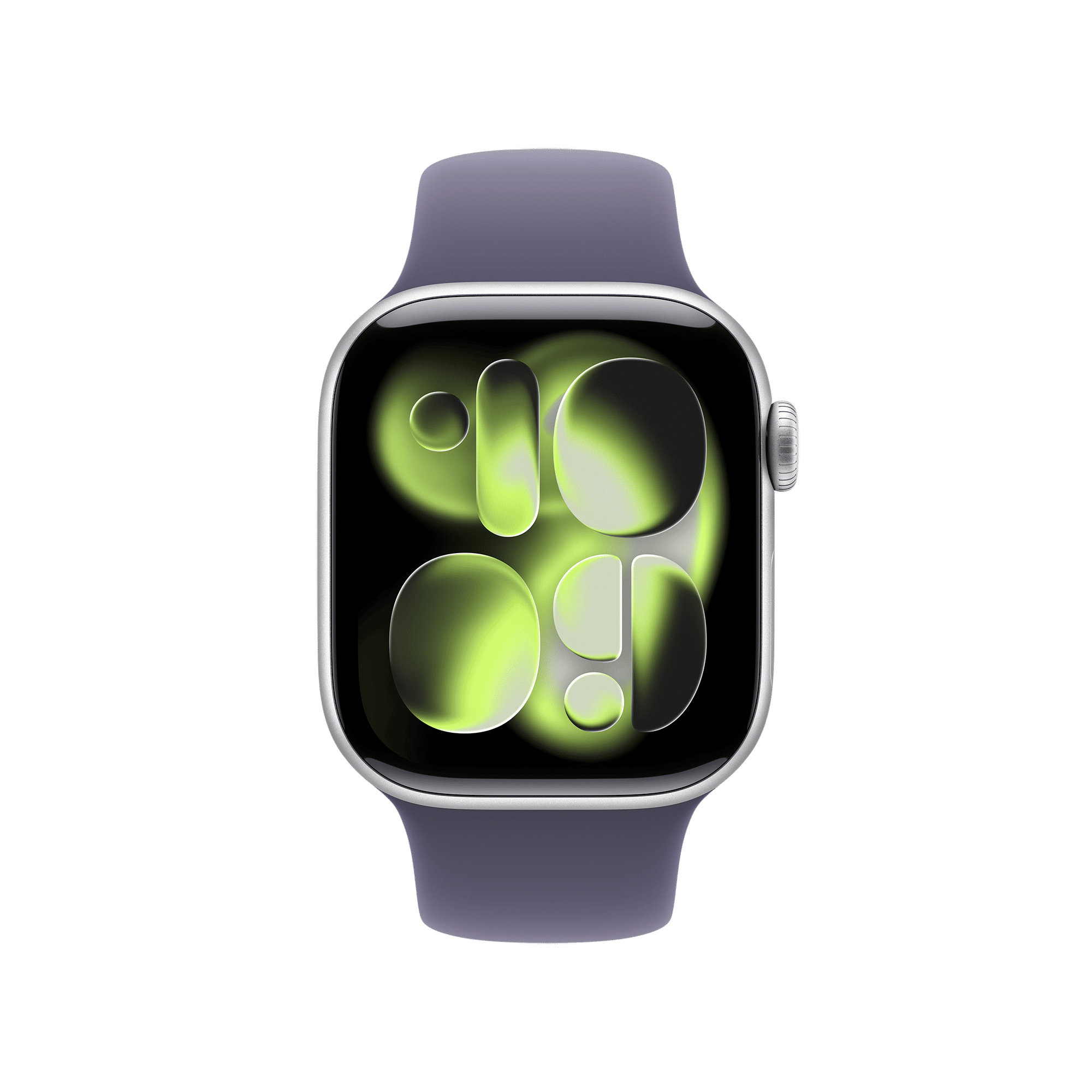 Apple Watch Series 11 GPS+Cellular with Purple Fog Sport Band - M/L (42mm Retina LTPO3 OLED Display, Silver Aluminium Case)_2
