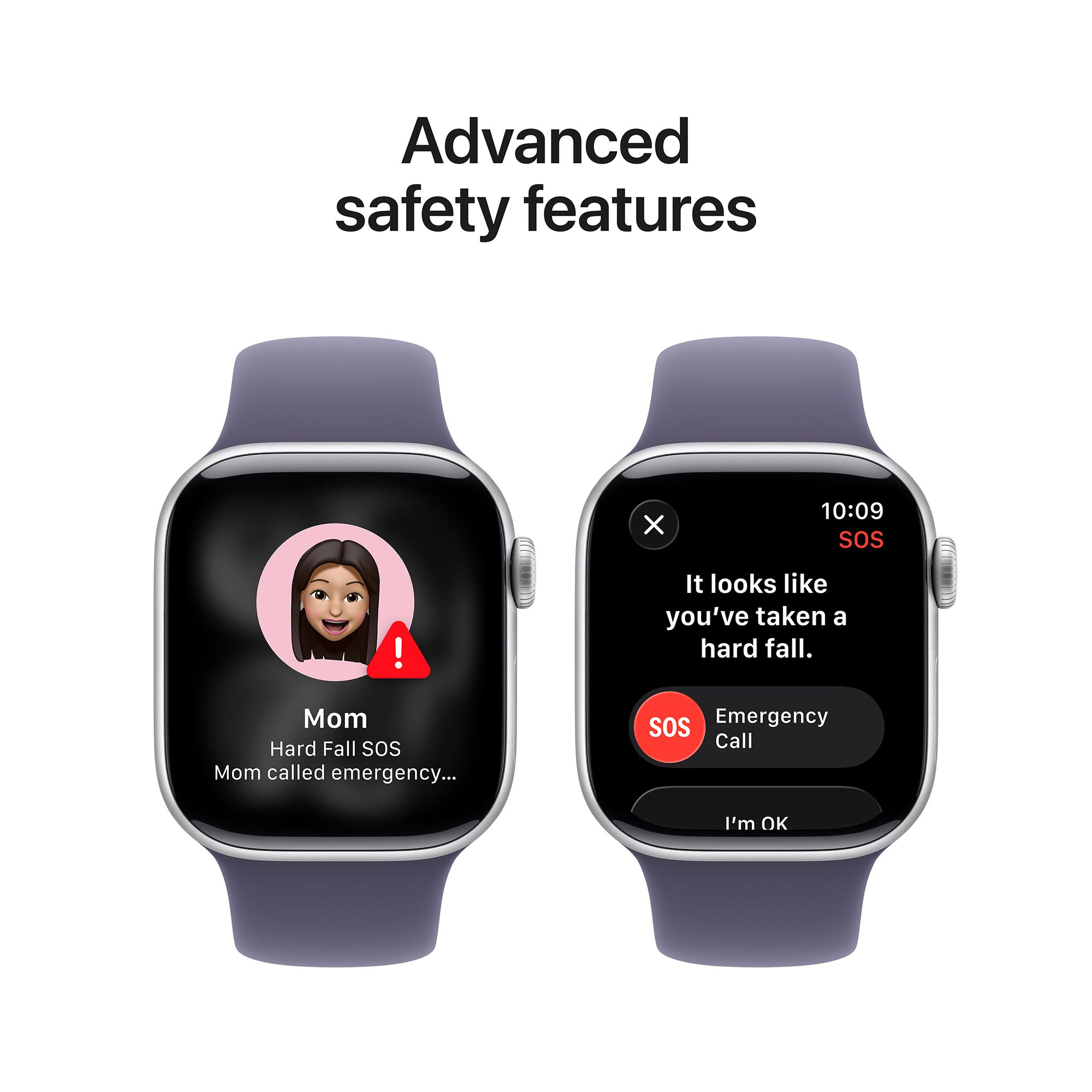 Apple Watch Series 11 GPS+Cellular with Purple Fog Sport Band - M/L (42mm Retina LTPO3 OLED Display, Silver Aluminium Case)_6