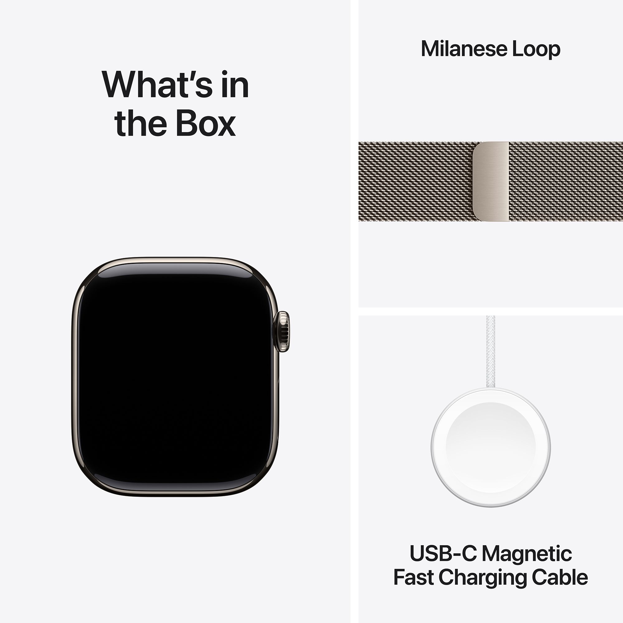 Apple Watch Series 11 GPS+Cellular with Natural Milanese Loop (42mm Retina LTPO3 OLED Display, Natural Titanium Case)_9