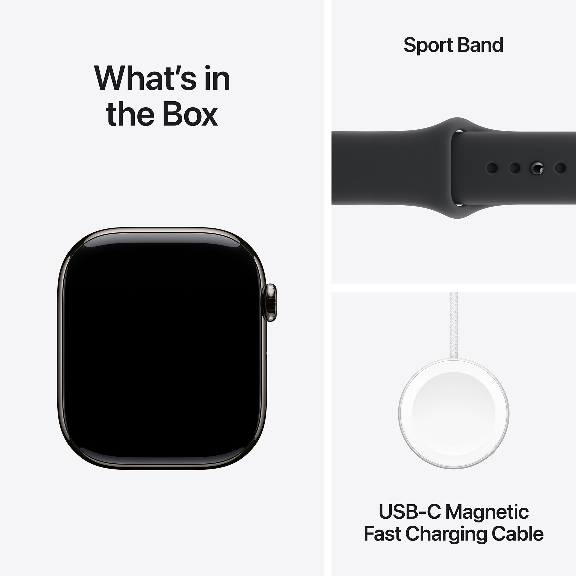 Apple Watch Series 11 GPS+Cellular with Black Sport Band - S/M (42mm Retina LTPO3 OLED Display, Slate Titanium Case) Apple Watch Series 11 GPS+Cellular with Black Sport Band - S/M (42mm Retina LTPO3 OLED Display, Slate Titanium Case)_9