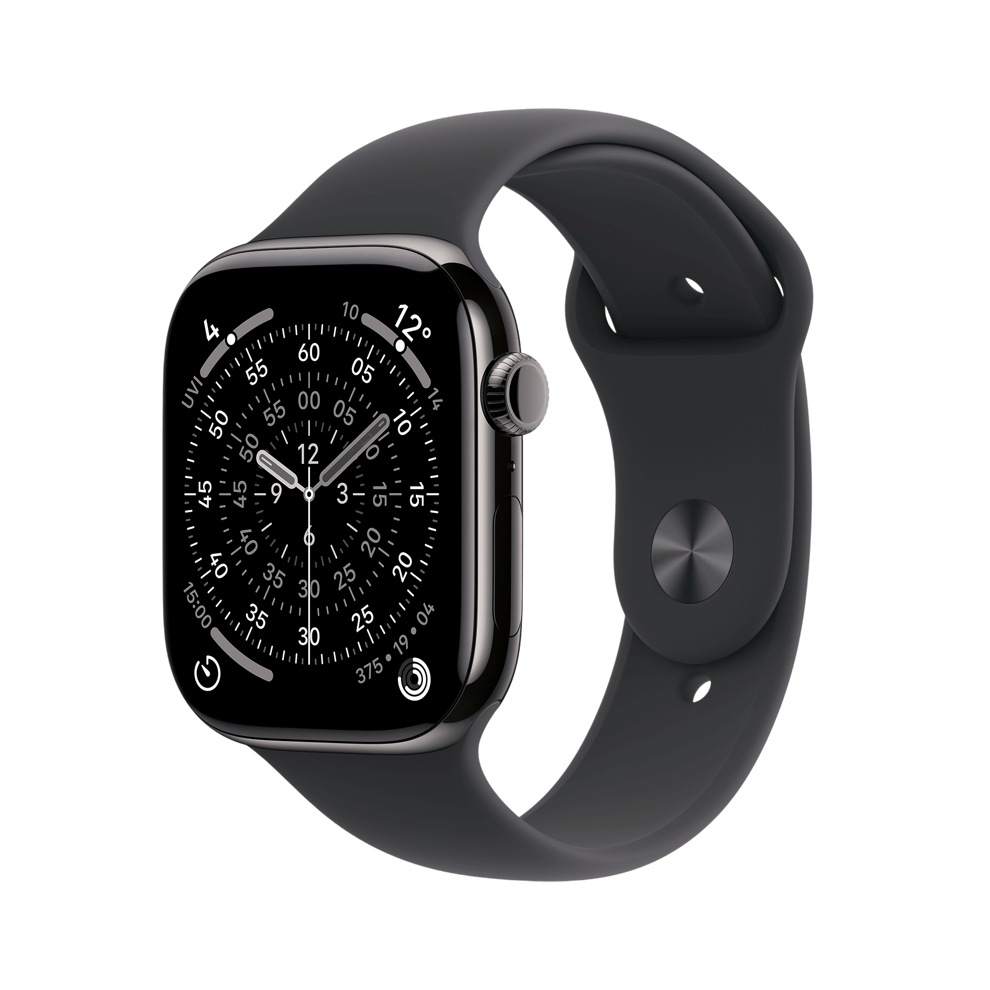 Apple Watch Series 11 GPS+Cellular with Black Sport Band - M/L (46mm Retina LTPO3 OLED Display, Slate Titanium Case) Apple Watch Series 11 GPS+Cellular with Black Sport Band - M/L (46mm Retina LTPO3 OLED Display, Slate Titanium Case)_1