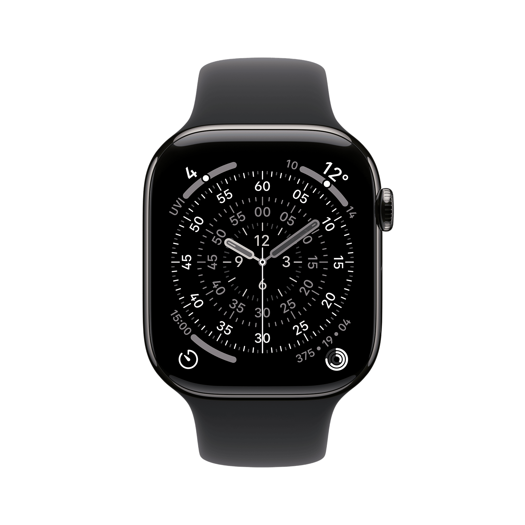 Apple Watch Series 11 GPS+Cellular with Black Sport Band - M/L (46mm Retina LTPO3 OLED Display, Slate Titanium Case) Apple Watch Series 11 GPS+Cellular with Black Sport Band - M/L (46mm Retina LTPO3 OLED Display, Slate Titanium Case)_2