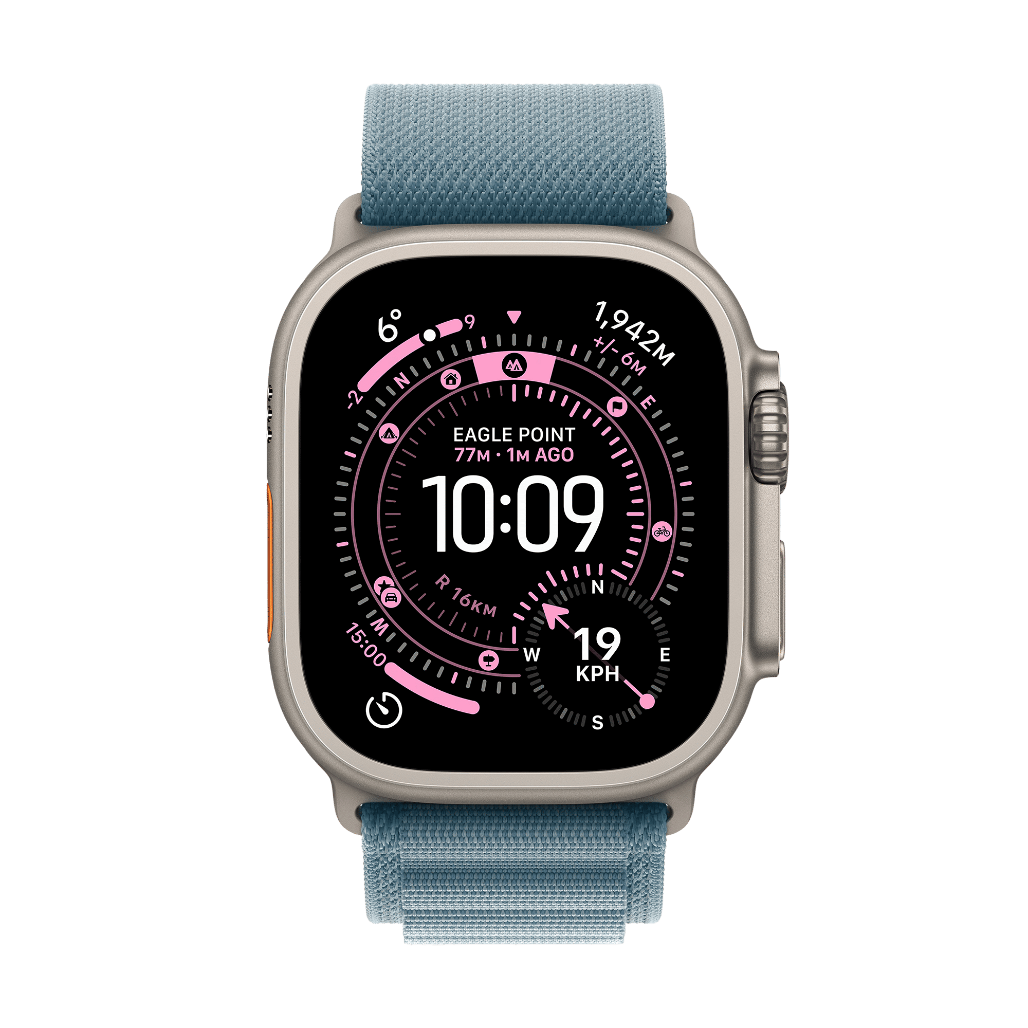 Apple Watch Ultra 3 GPS+Cellular with Light Blue Alpine Loop - M (49mm Retina LTPO3 OLED Display, Natural Titanium Case) _2