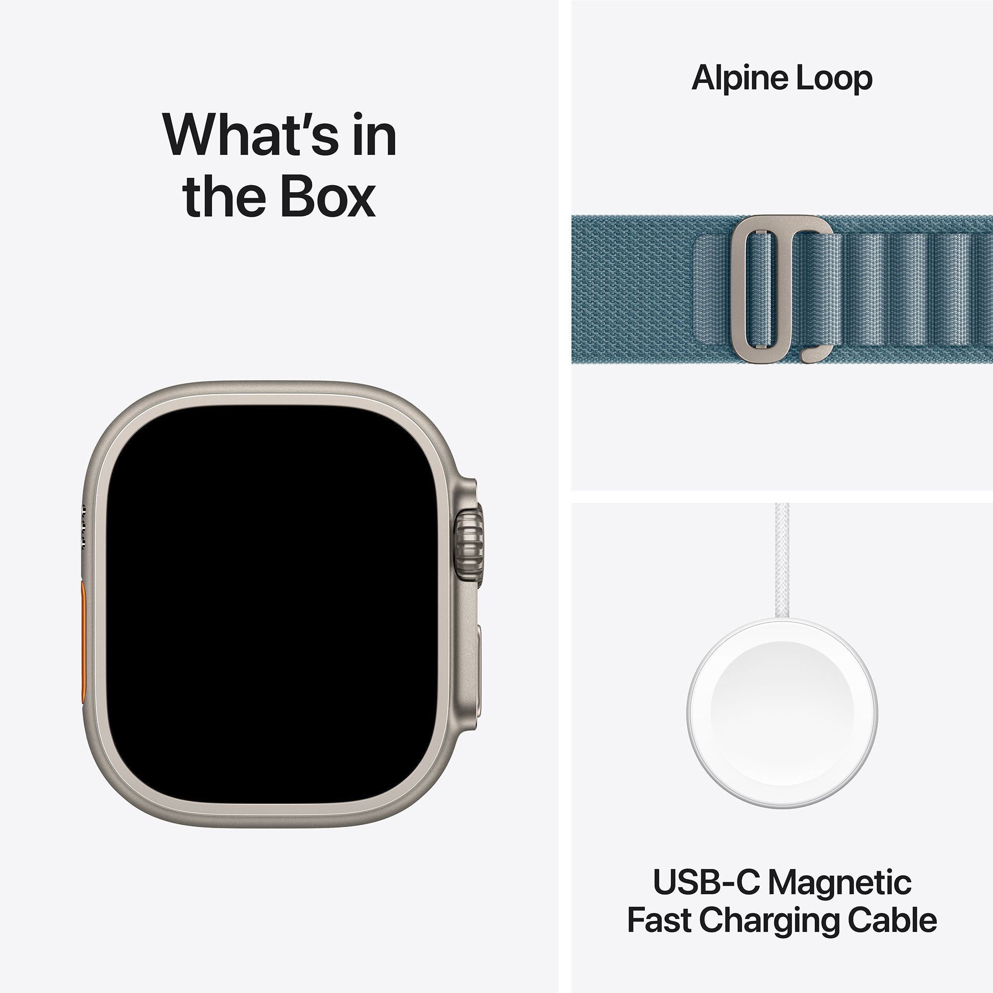 Apple Watch Ultra 3 GPS+Cellular with Light Blue Alpine Loop - M (49mm Retina LTPO3 OLED Display, Natural Titanium Case) _8