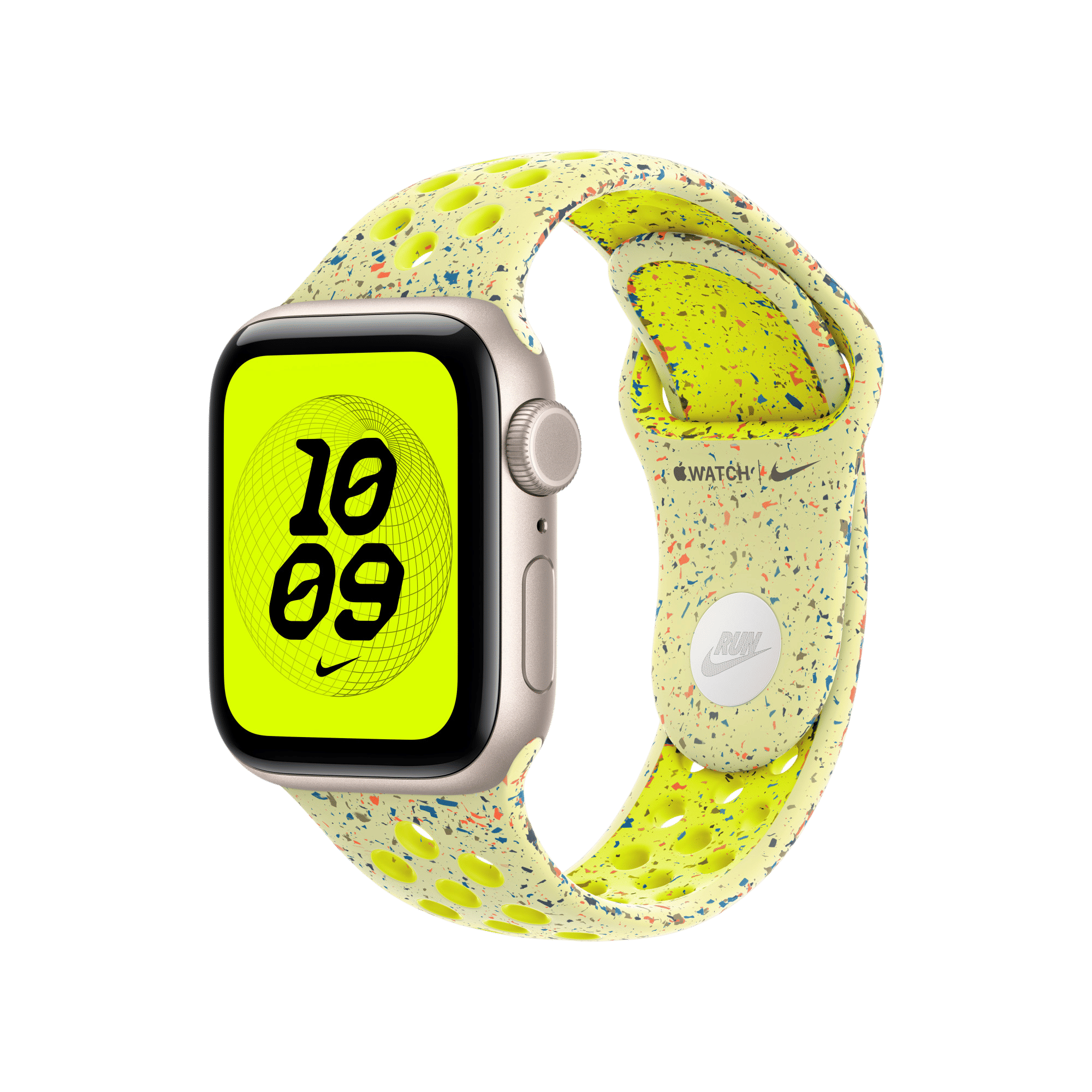 Apple Aluminium & Fluoroelastomer Nike Sport Band for Apple (38mm / 40mm / 41mm, M/L) (Strong & Durable, Volt Splash)_3