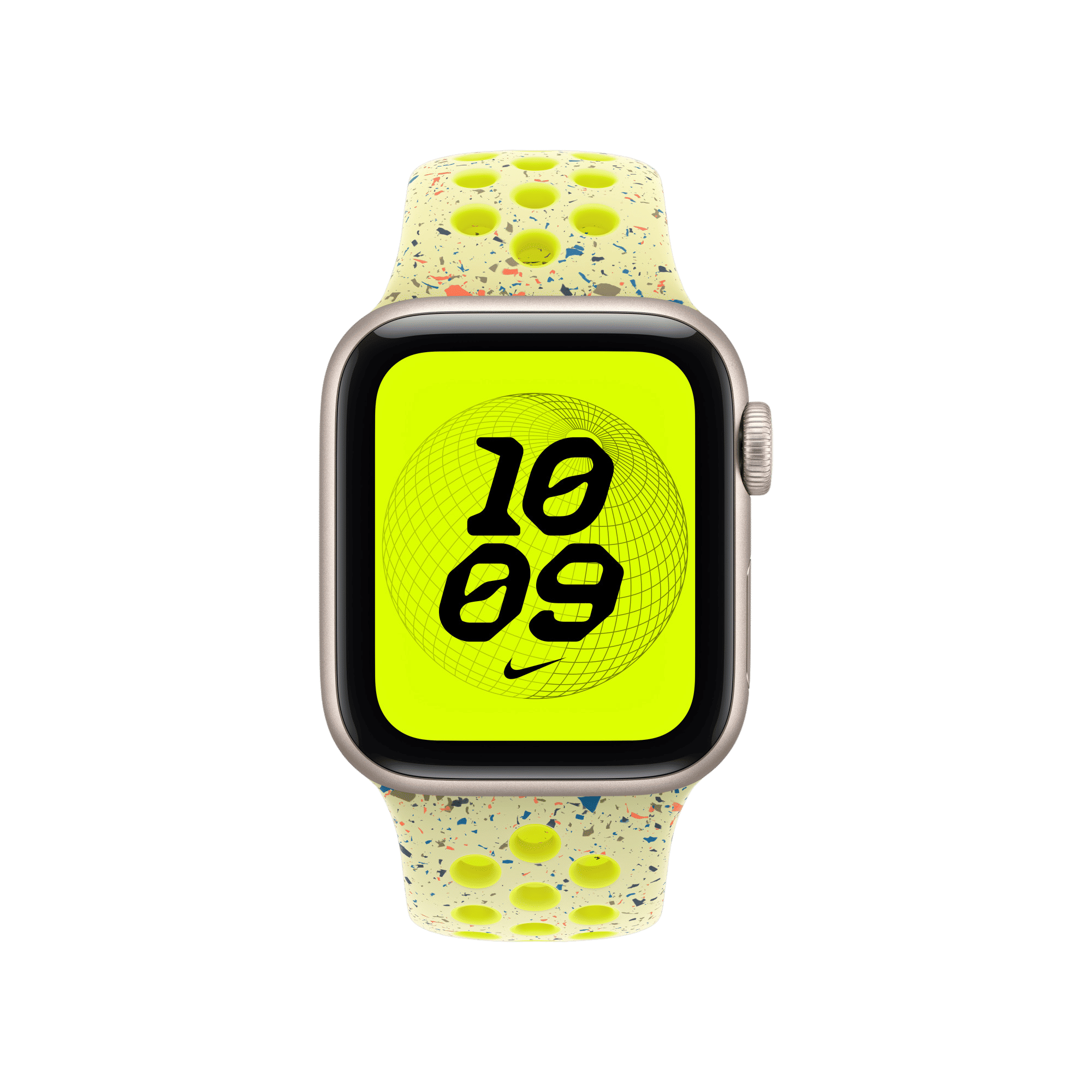 Apple Aluminium & Fluoroelastomer Nike Sport Band for Apple (38mm / 40mm / 41mm, M/L) (Strong & Durable, Volt Splash)_4