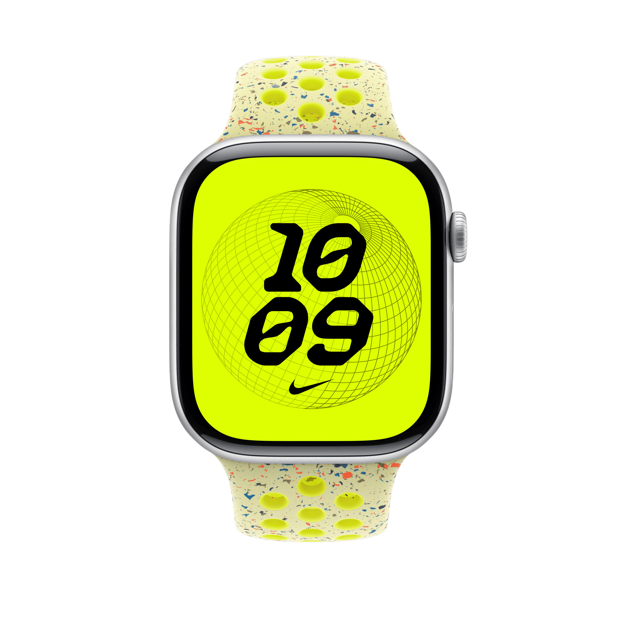 Apple Aluminium & Fluoroelastomer Nike Sport Band for Apple (44mm / 45mm / 46mm / 49mm, S/M) (Strong & Durable, Volt Splash)_4