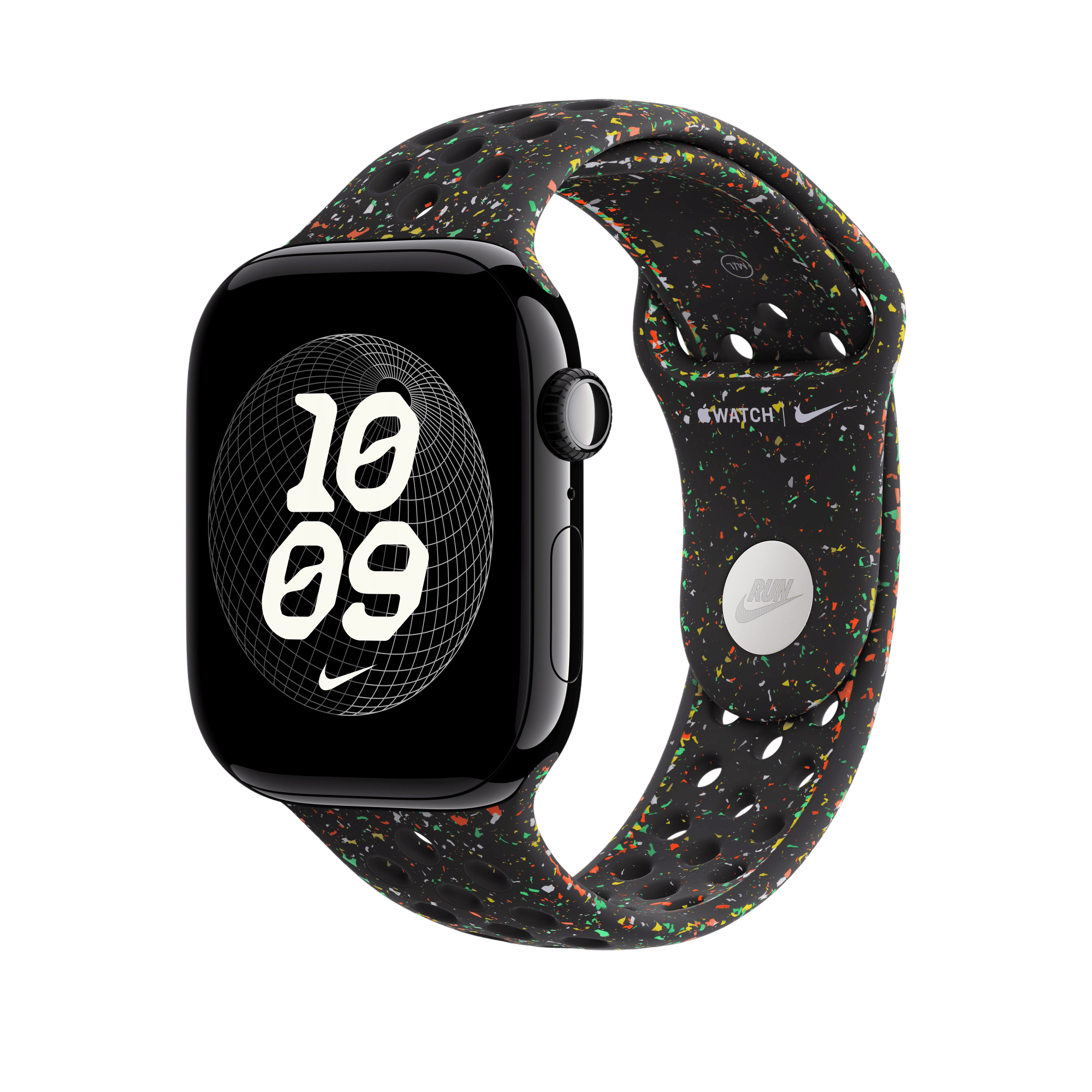 Apple Aluminium & Fluoroelastomer Nike Sport Band for Apple (44mm / 45mm / 46mm / 49mm, M/L) (Strong & Durable, Midnight Black)_3