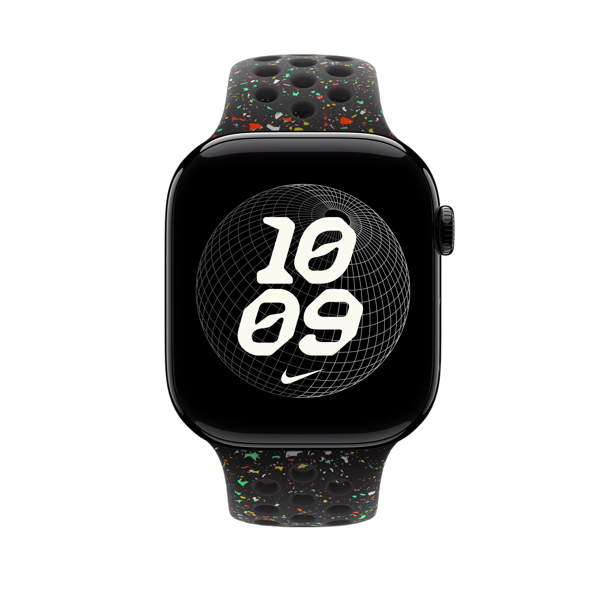 Apple Aluminium & Fluoroelastomer Nike Sport Band for Apple (44mm / 45mm / 46mm / 49mm, M/L) (Strong & Durable, Midnight Black)_4