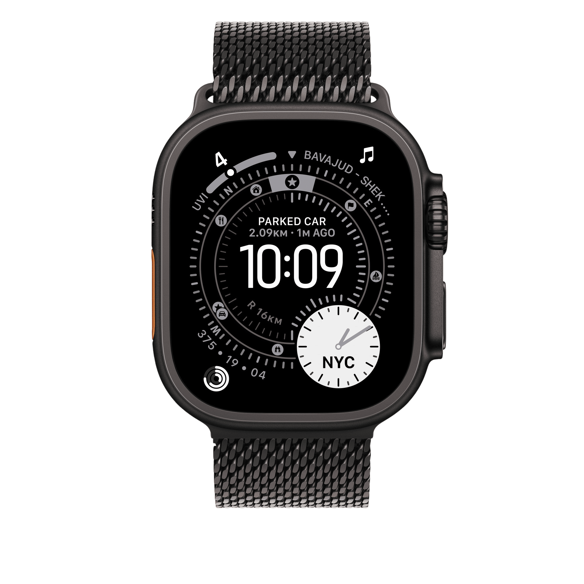 Apple Titanium Milanese Loop for Apple (44mm / 45mm / 46mm / 49mm, Small) (Secure Parachute Style Buckle, Black) Apple Titanium Milanese Loop for Apple (44mm / 45mm / 46mm / 49mm, Small) (Secure Parachute Style Buckle, Black)_4