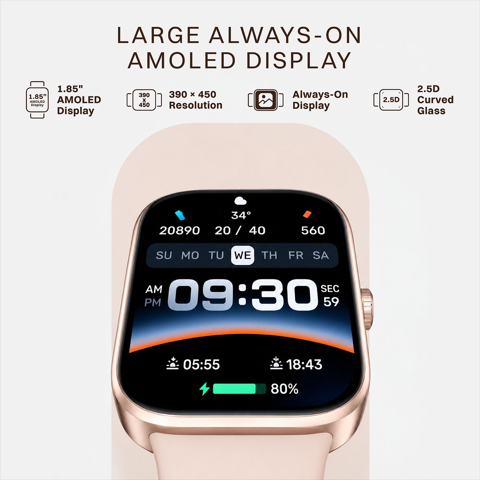 Croma Velocity S1 Smartwatch with Bluetooth Calling (47mm AMOLED Display, IP68 Water Resistant, Black Strap) Croma Velocity S1 Smartwatch with Bluetooth Calling (47mm AMOLED Display, IP68 Water Resistant, Black Strap)_5