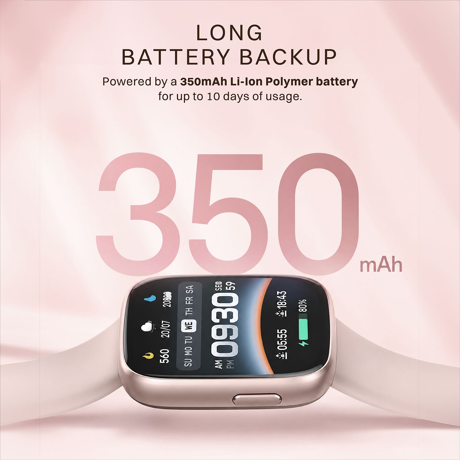 Croma Velocity S1 Smartwatch with Bluetooth Calling (47mm AMOLED Display, IP68 Water Resistant, Pink Strap) Croma Velocity S1 Smartwatch with Bluetooth Calling (47mm AMOLED Display, IP68 Water Resistant, Pink Strap)_9