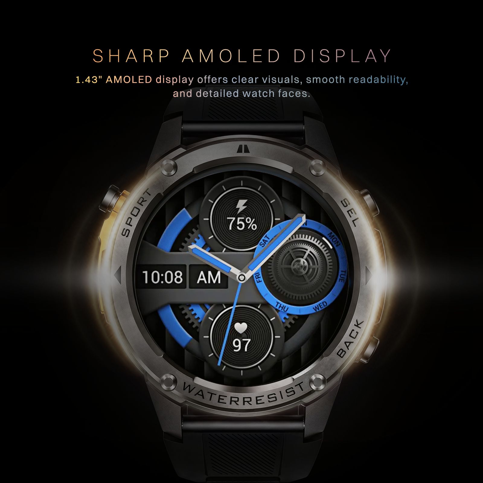 Croma Velocity X1 Smartwatch with Dual Band GPS (36.3mm AMOLED Display, 50M Water Resistant, Grey Strap) Croma Velocity X1 Smartwatch with Dual Band GPS (36.3mm AMOLED Display, 50M Water Resistant, Grey Strap)_4