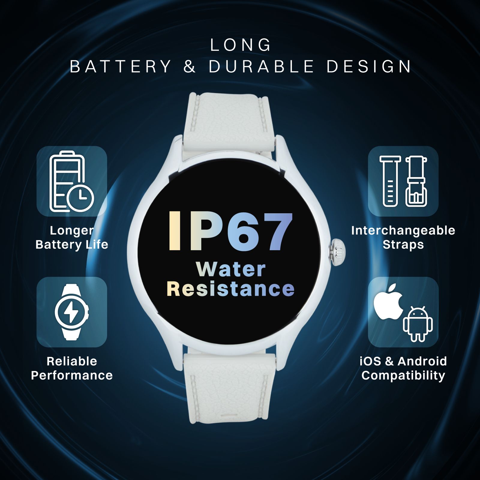 Croma Stride M1 Smartwatch with Bluetooth Calling (36.32mm AMOLED Display, IP67 Water Resistant, Black & Silver Strap) Croma Stride M1 Smartwatch with Bluetooth Calling (36.32mm AMOLED Display, IP67 Water Resistant, Black & Silver Strap)_6