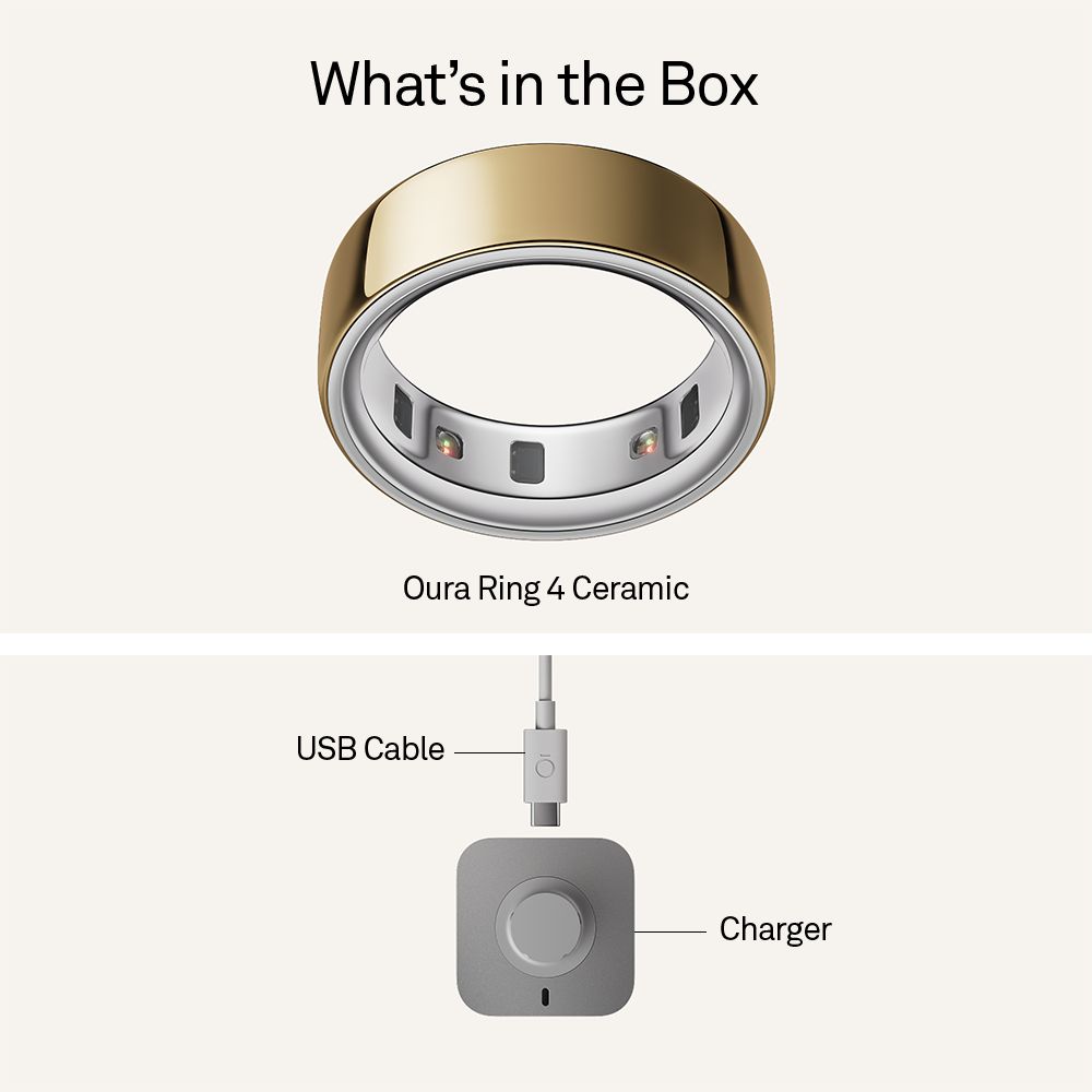 Oura Ring 4 Smart Ring with Activity Tracker (Buy Sizing Kit First, Size 4, Smart Sensing Technology, Gold)_9