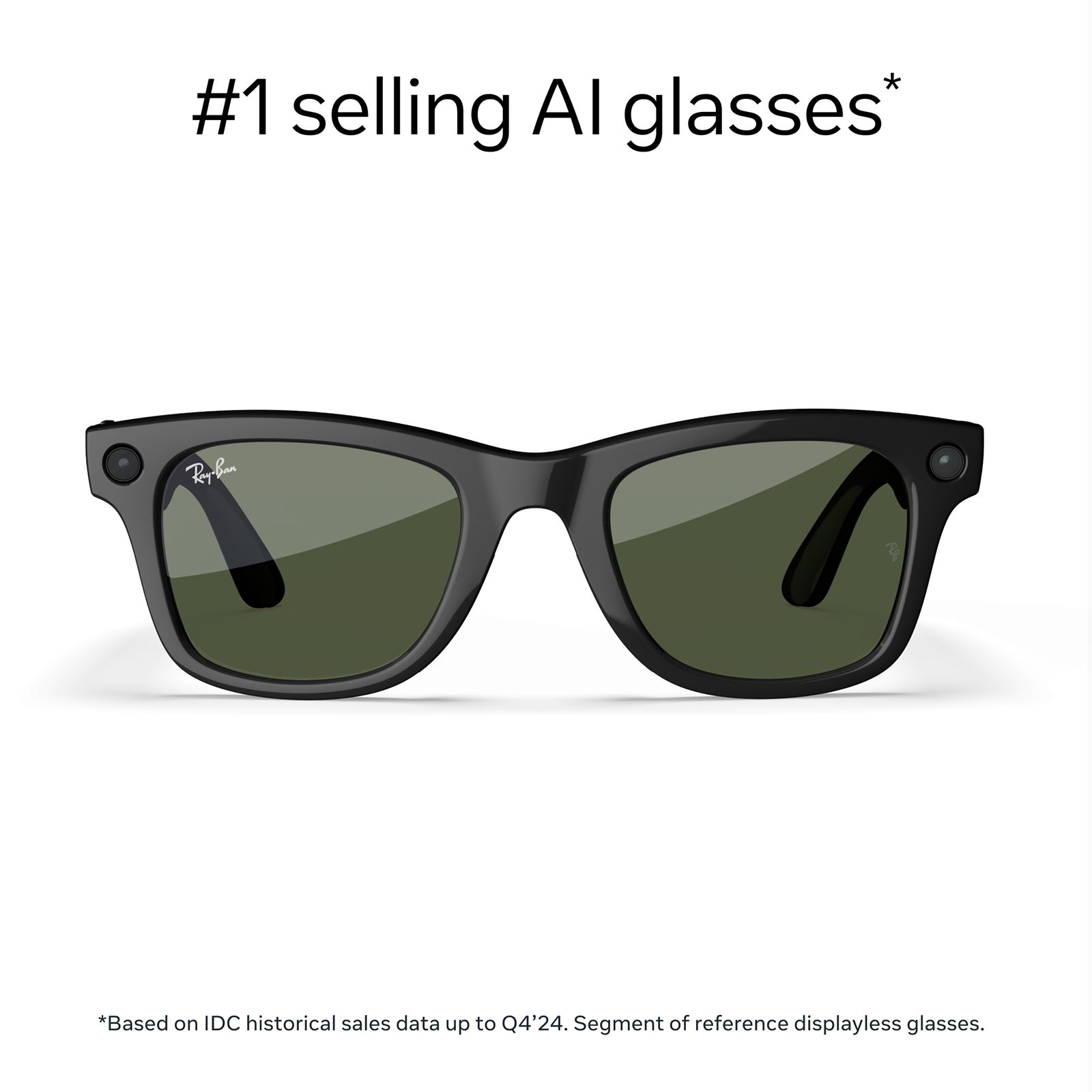 Ray-Ban Meta Wayfarer (Gen 1) AI Glasses for Men, Women (12MP Ultra-Wide Camera, Meta AI, Open-ear Audio, Live Translation, Green Polarized Lenses, Standard, Shiny Black) Ray-Ban Meta Wayfarer (Gen 1) AI Glasses for Men, Women (12MP Ultra-Wide Camera, Meta AI, Open-ear Audio, Live Translation, Green Polarized Lenses, Standard, Shiny Black)_3