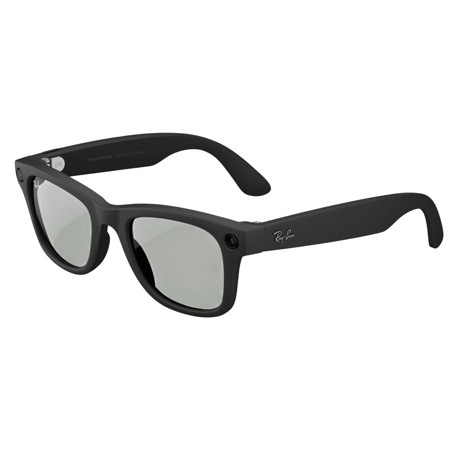 Ray-Ban Meta Wayfarer (Gen 1) AI Glasses for Men, Women (12MP Ultra-Wide Camera, AI Voice Assistant, Open-ear Audio, Live Translation, Transitions Graphite Green Lenses, Large, Matte Black)_1