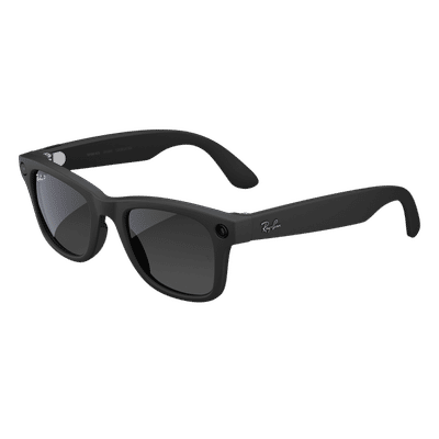 Ray-Ban Meta Wayfarer (Gen 2) AI Glasses for Men, Women (12MP Ultra-Wide Camera, Meta AI, Open-ear Audio, Live Translation, Gradient Graphite Polarised Lenses, Standard, Matte Black)