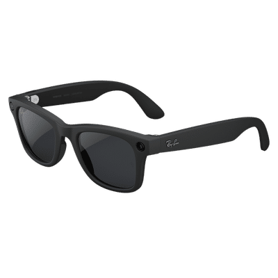 Ray-Ban Meta Wayfarer (Gen 2) AI Glasses for Men, Women (12MP Ultra-Wide Camera, Meta AI, Open-ear Audio, Live Translation, Transitions Grey Lenses, Standard, Matte Black)