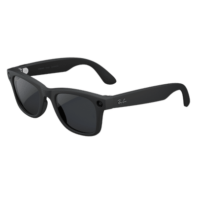 Ray-Ban Meta Wayfarer (Gen 2) AI Glasses for Men, Women (12MP Ultra-Wide Camera, AI Voice Assistant, Open-ear Audio, Live Translation, Transitions Grey Lenses, Large, Matte Black)