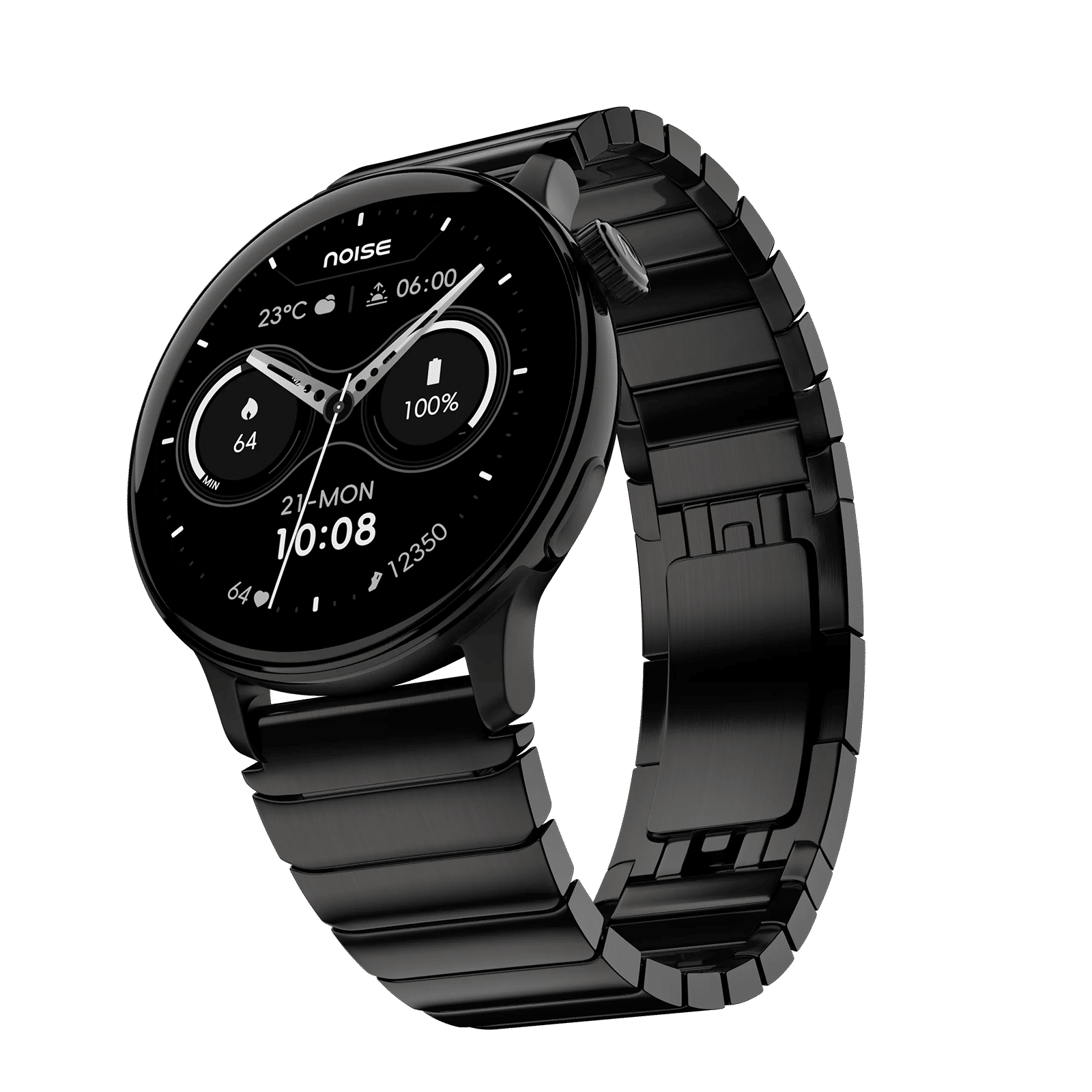 Noisefit Pro 6R Smartwatch with Bluetooth Calling (37mm AMOLED Display, IP68 Dust & 3ATM Water Resistance, Chrome Black Strap) Noisefit Pro 6R Smartwatch with Bluetooth Calling (37mm AMOLED Display, IP68 Dust & 3ATM Water Resistance, Chrome Black Strap)_1