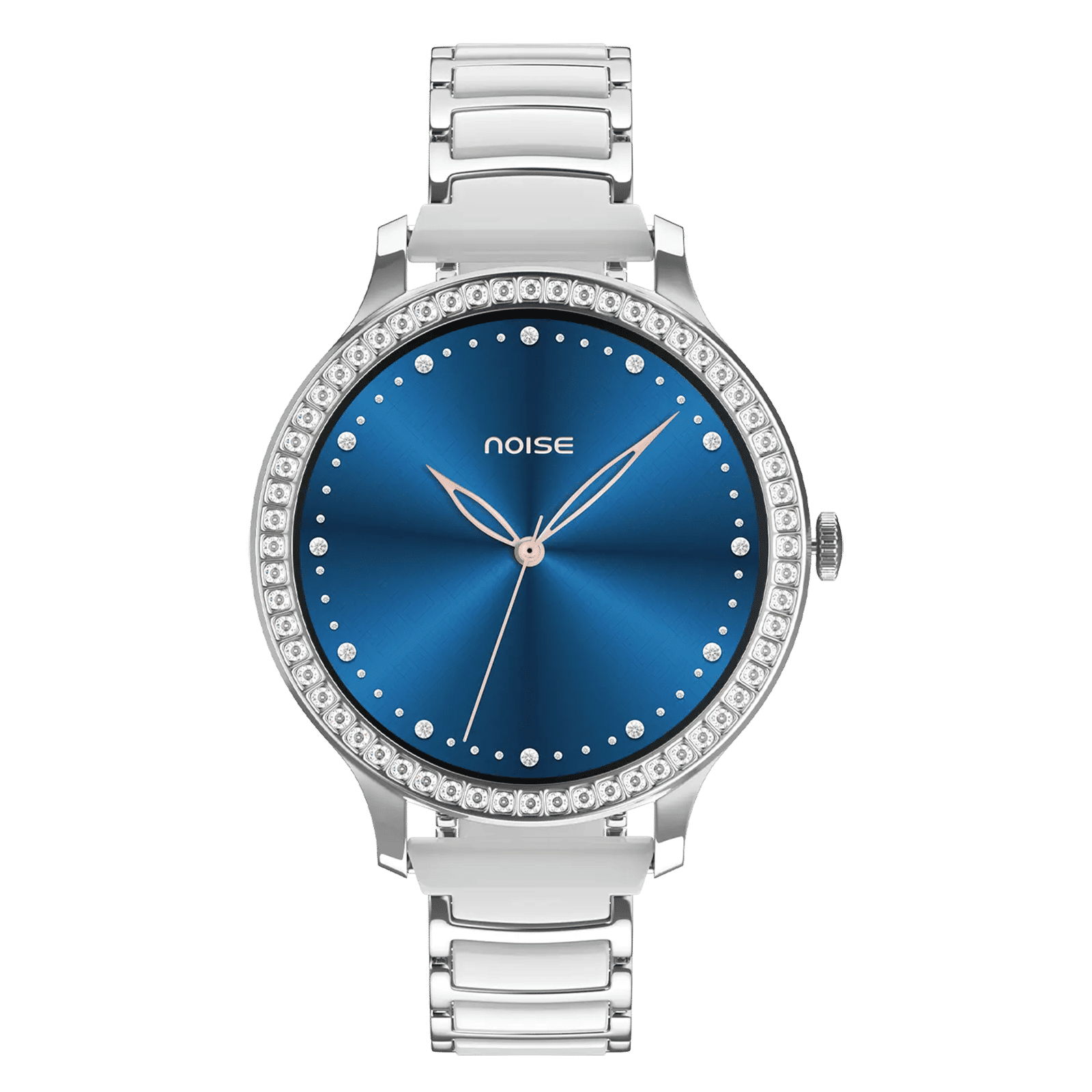 noise NoiseFit Diva Araya Smartwatch with Bluetooth Calling (32.51mm AMOLED Display, IP67 Dust & Water Resistance, Frost Silver Ceramic Strap)_1