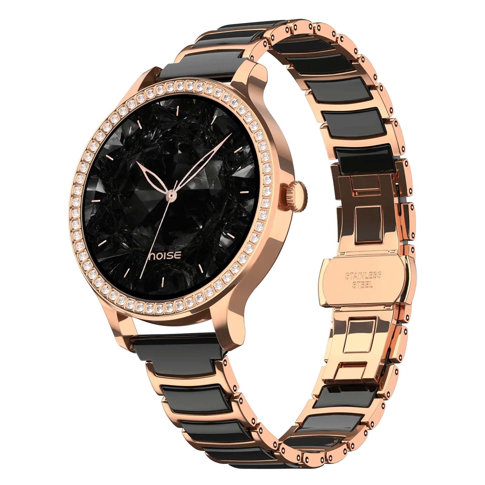 noise NoiseFit Diva Araya Smartwatch with Bluetooth Calling (32.51mm AMOLED Display, IP67 Dust & Water Resistance, Rose Gold Ceramic Strap)_2