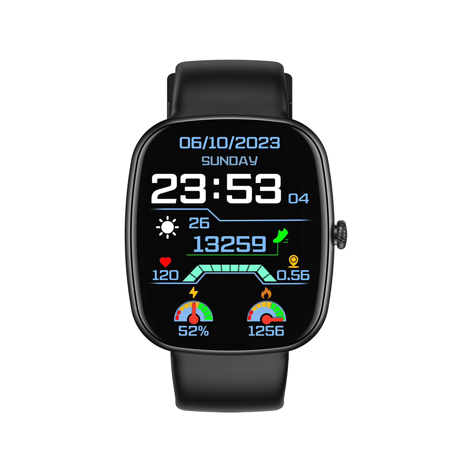 Croma Squad A1 Smartwatch with Bluetooth Calling(46mm Curved TFT Display, IP67 Water Resistant, Black Strap) Croma Squad A1 Smartwatch with Bluetooth Calling(46mm Curved TFT Display, IP67 Water Resistant, Black Strap)_1