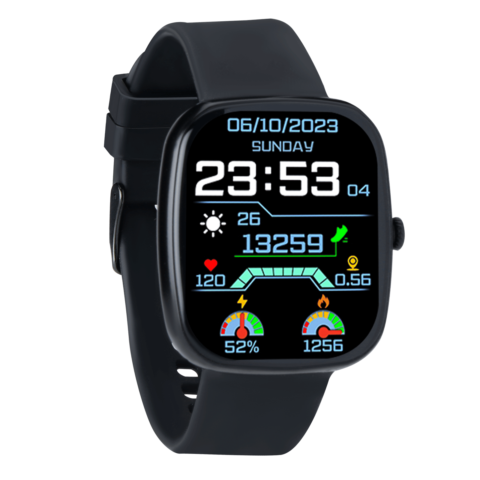 Croma Squad A1 Smartwatch with Bluetooth Calling(46mm Curved TFT Display, IP67 Water Resistant, Black Strap) Croma Squad A1 Smartwatch with Bluetooth Calling(46mm Curved TFT Display, IP67 Water Resistant, Black Strap)_3