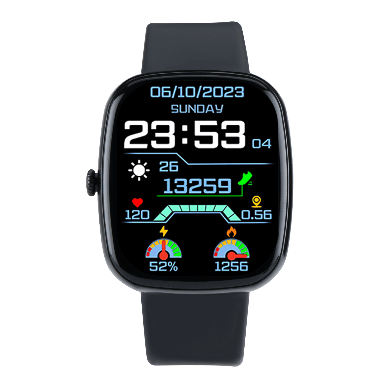 Croma Squad A1 Smartwatch with Bluetooth Calling(46mm Curved TFT Display, IP67 Water Resistant, Black Strap) Croma Squad A1 Smartwatch with Bluetooth Calling(46mm Curved TFT Display, IP67 Water Resistant, Black Strap)_4