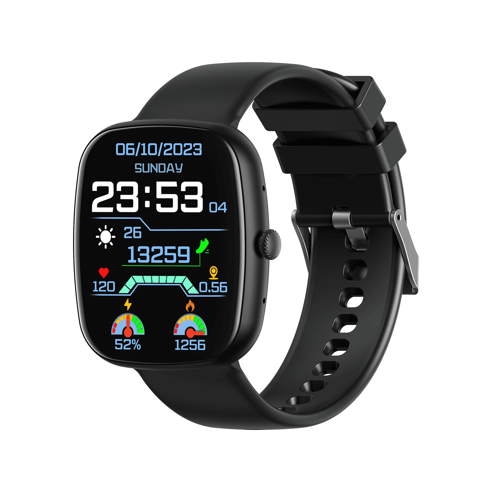 Croma Squad A1 Smartwatch with Bluetooth Calling(46mm Curved TFT Display, IP67 Water Resistant, Black Strap) Croma Squad A1 Smartwatch with Bluetooth Calling(46mm Curved TFT Display, IP67 Water Resistant, Black Strap)_3