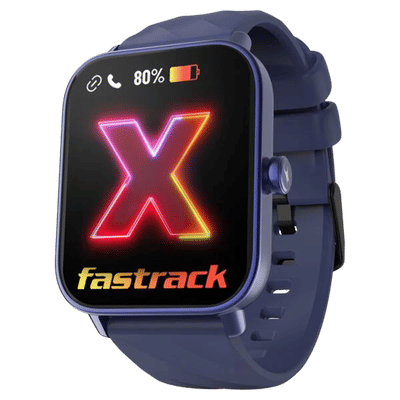 Fastrack Limitless Glide X Smartwatch with Bluetooth Calling (46.4mm UltraVU TFT HD Display, IP68 Water Resistant, Blue Strap)