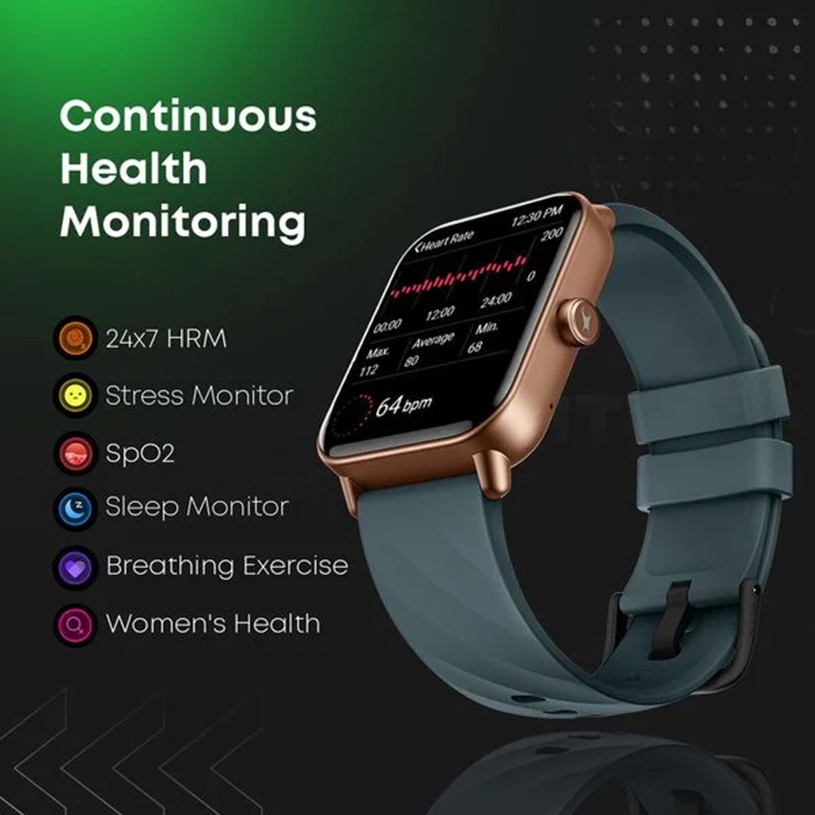 Fastrack Limitless Glide X Smartwatch with Bluetooth Calling (46.4mm UltraVU TFT HD Display, IP68 Water Resistant, Blue Strap)_5