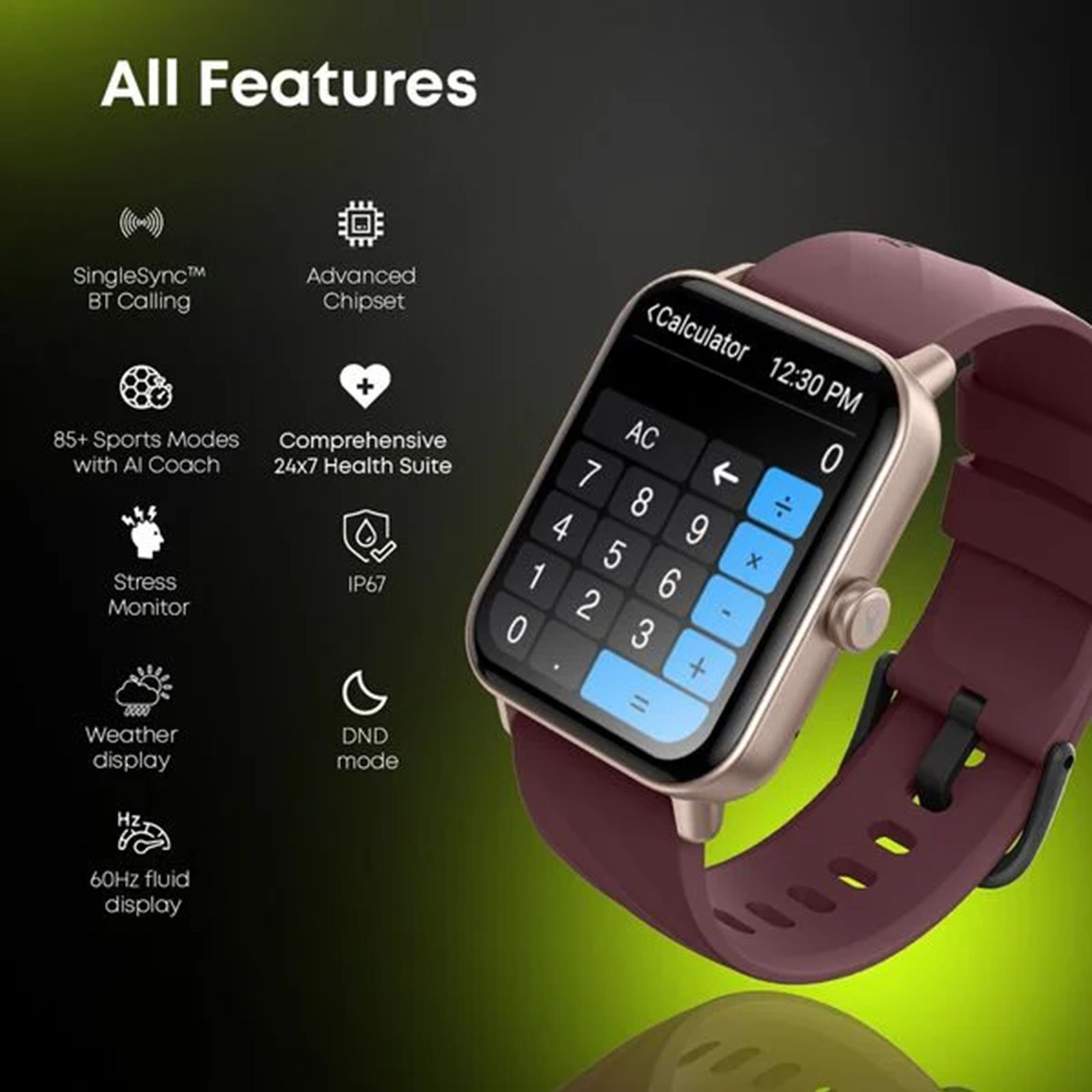 Fastrack Limitless Glide X Smartwatch with Bluetooth Calling (46.4mm UltraVU TFT HD Display, IP68 Water Resistant, Blue Strap)_6