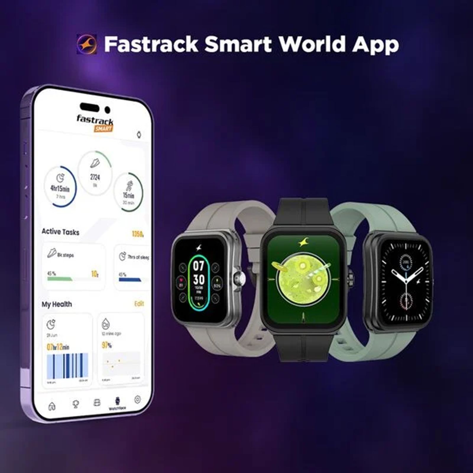 Fastrack VOX Neo Smartwatch with Bluetooth Calling (48mm Curved Ultra Vu TFT Display, IP68 Water Resistant, Green Strap) Fastrack VOX Neo Smartwatch with Bluetooth Calling (48mm Curved Ultra Vu TFT Display, IP68 Water Resistant, Green Strap)_7