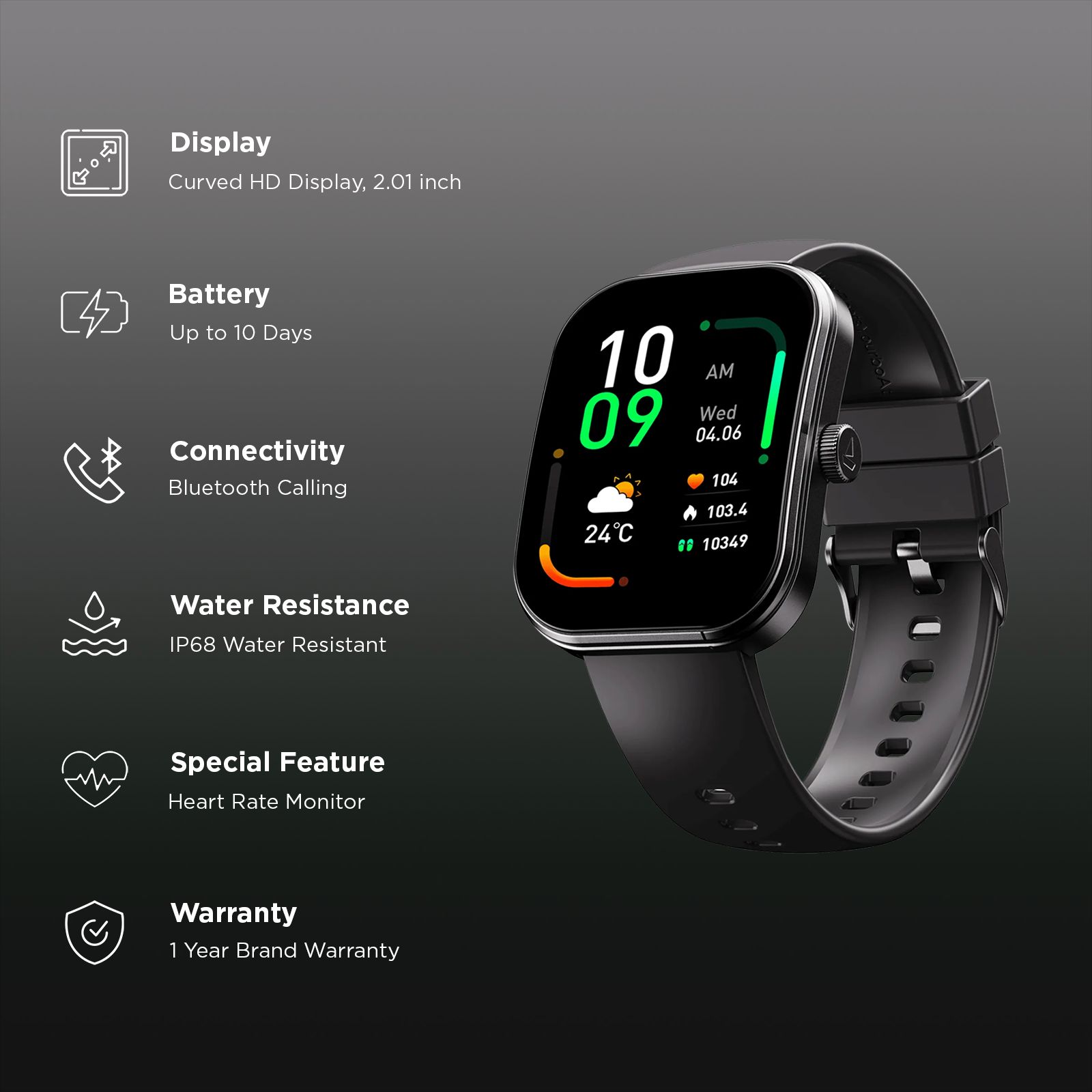 boAt Wave Sigma 3 Curv Smartwatch with Bluetooth Calling (51mm HD Display, IP68 Water Resistance, Active Black Strap) boAt Wave Sigma 3 Curv Smartwatch with Bluetooth Calling (51mm HD Display, IP68 Water Resistance, Active Black Strap)_2