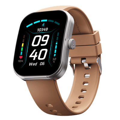 boAt Wave Sigma 3 Curv Smartwatch with Bluetooth Calling (51mm HD Display, IP68 Water Resistance, Timber Brown Strap)