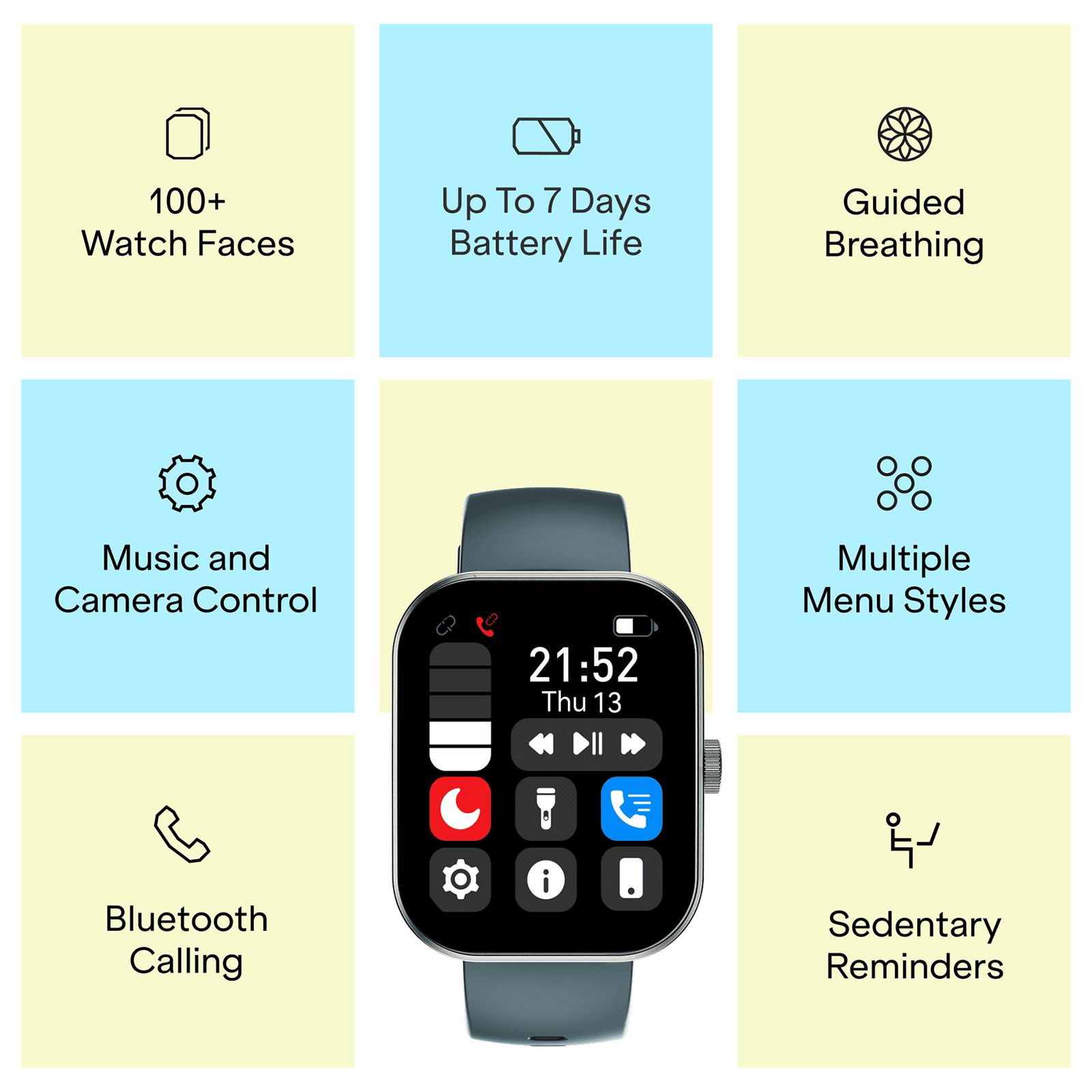 boAt Wave Sigma 3 Curv Smartwatch with Bluetooth Calling (51mm HD Display, IP68 Water Resistance, Timber Brown Strap)_8