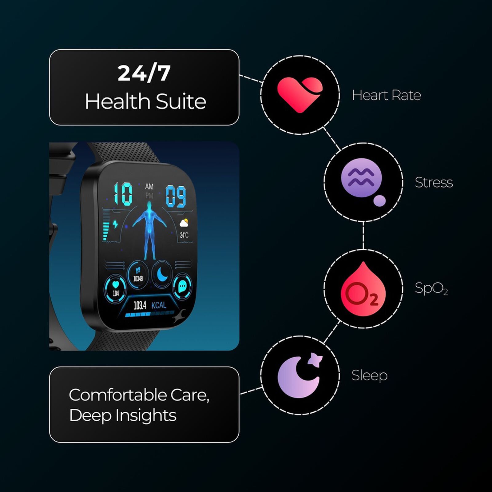 fastrack Revoltt FS3 Smartwatch with Bluetooth Calling (51mm TFT Display, IP68 Water Resistant, Dark Blue Strap) fastrack Revoltt FS3 Smartwatch with Bluetooth Calling (51mm TFT Display, IP68 Water Resistant, Dark Blue Strap)_7
