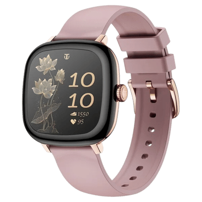 Titan AiRA Smartwatch with Bluetooth Calling (43.1mm, AMOLED Display, IP68 Water Resistant, Pink Strap)