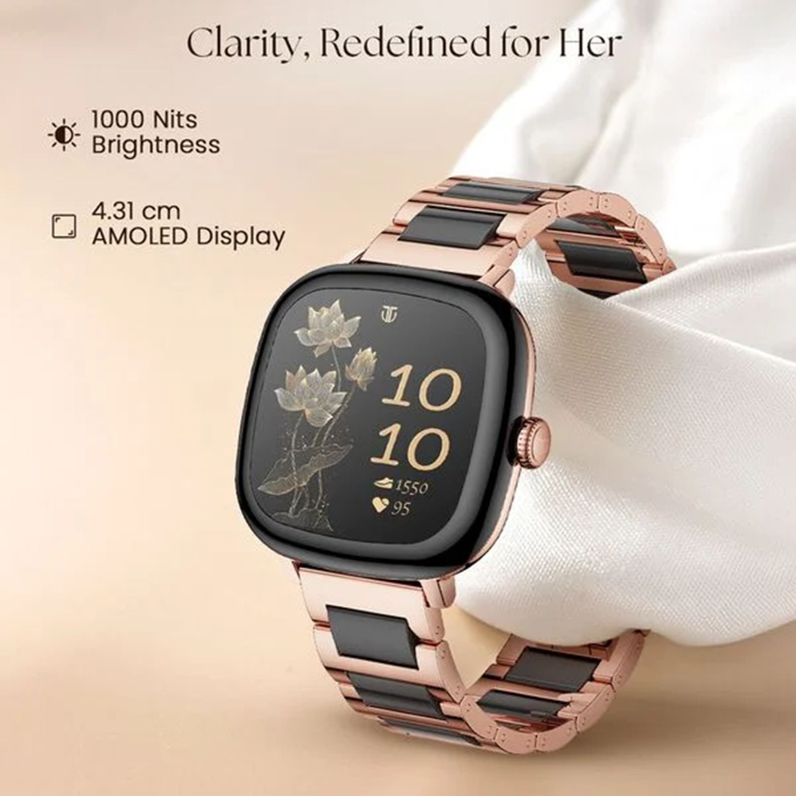 Titan AiRA Smartwatch with Bluetooth Calling (43.1mm, AMOLED Display, IP68 Water Resistant, Rose Gold Strap) Titan AiRA Smartwatch with Bluetooth Calling (43.1mm, AMOLED Display, IP68 Water Resistant, Rose Gold Strap)_3