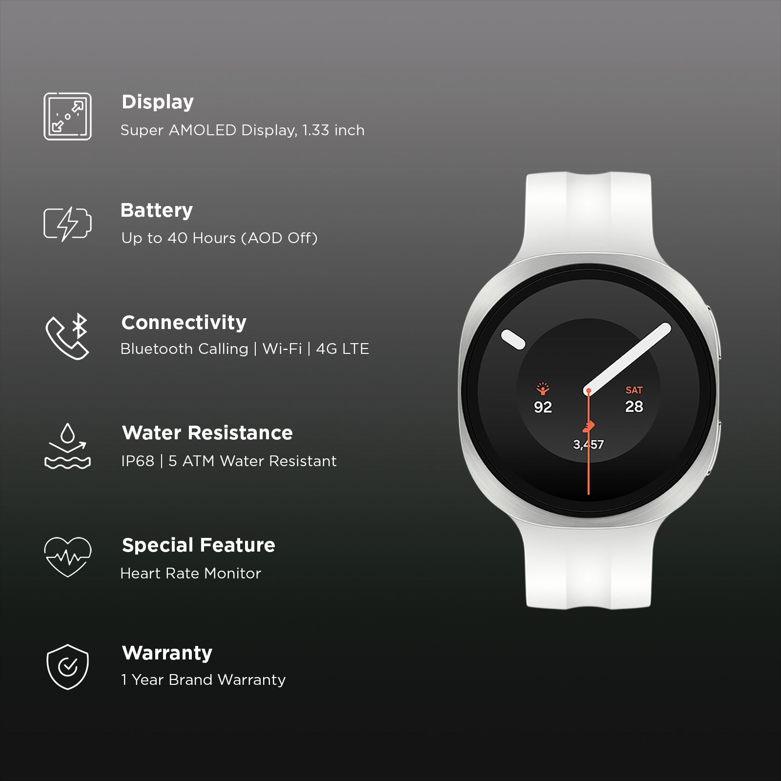 SAMSUNG Galaxy Watch9 Wi-Fi+4G SIM Wear OS Smartwatch (34mm Super AMOLED Display, Snapdragon Wear Elite Processor, Dual Frequency GPS, Cream Sport Strap) SAMSUNG Galaxy Watch9 Wi-Fi+4G SIM Wear OS Smartwatch (34mm Super AMOLED Display, Snapdragon Wear Elite Processor, Dual Frequency GPS, Cream Sport Strap)_2