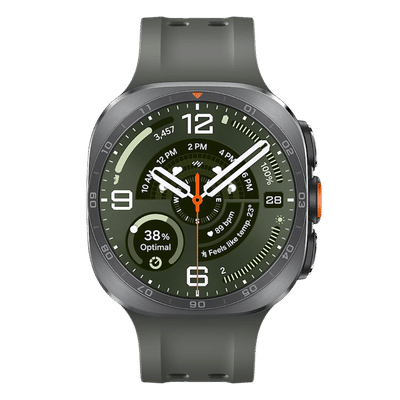 SAMSUNG Galaxy Watch Ultra2 Wi-Fi+4G SIM Wear OS Smartwatch (38.5mm Super AMOLED Display, Snapdragon Wear Elite Processor, Dual Frequency GPS, Olive Marine Strap)